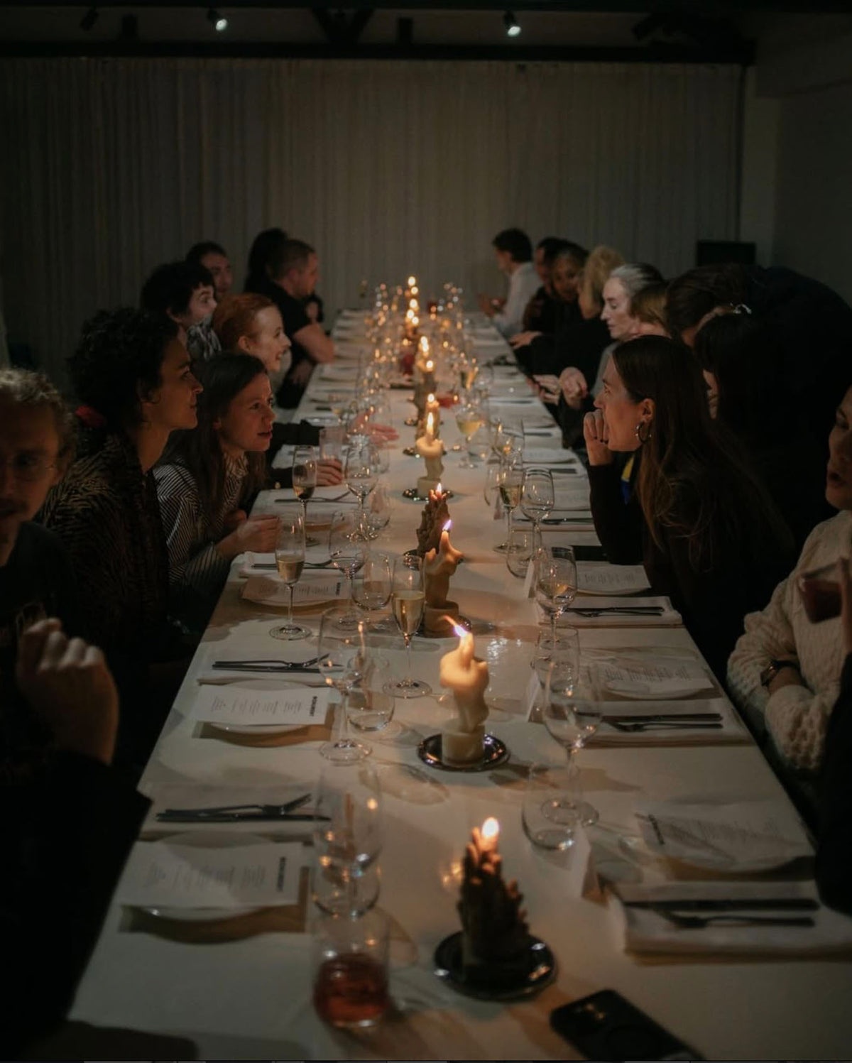 Post Objects candles at the Monument Gallery opening dinner