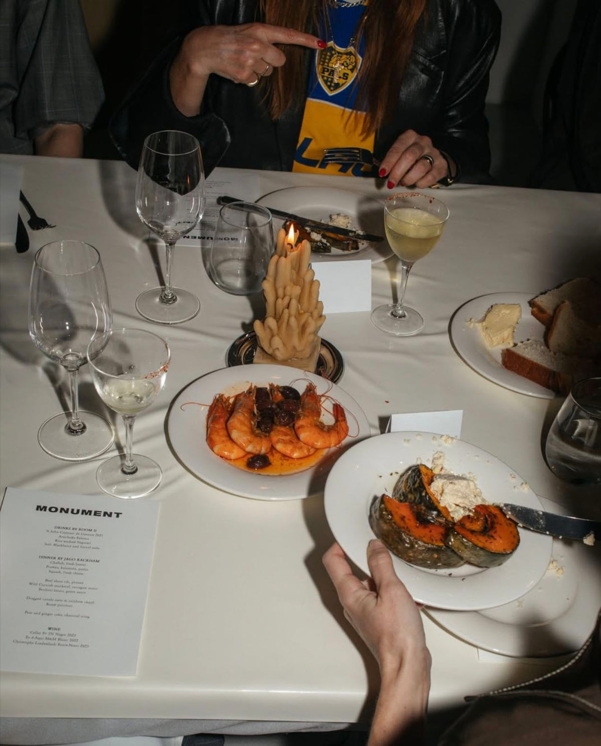 Post Objects candles at the Monument Gallery London opening dinner