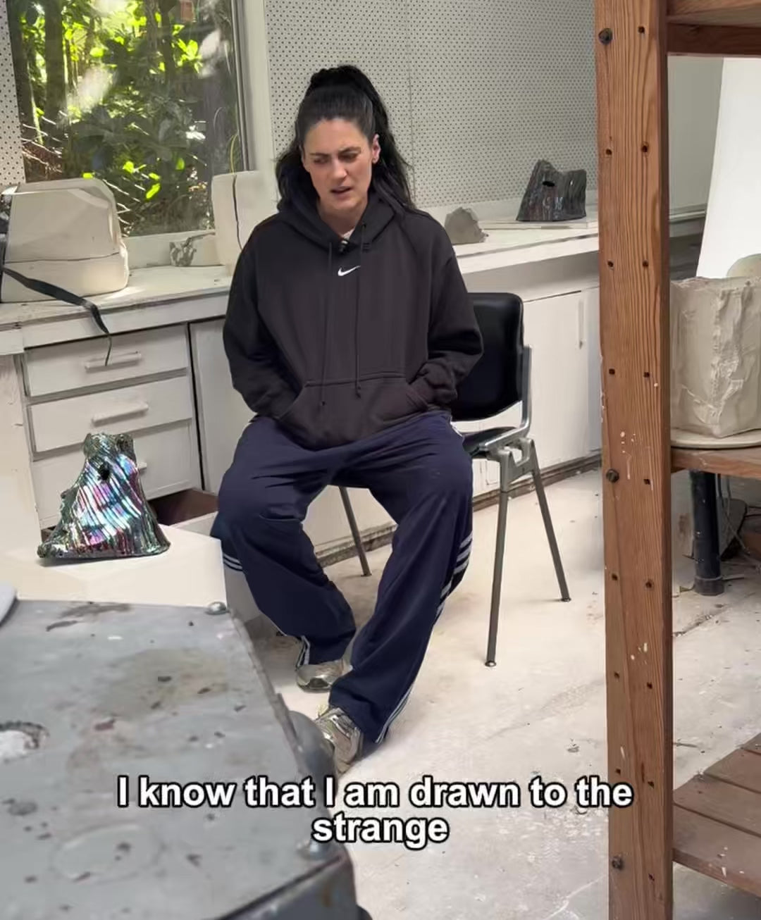 Load video: Liz Wycherley the founder of Post Objects in her studio describing how her sculptural candles idea came to her.