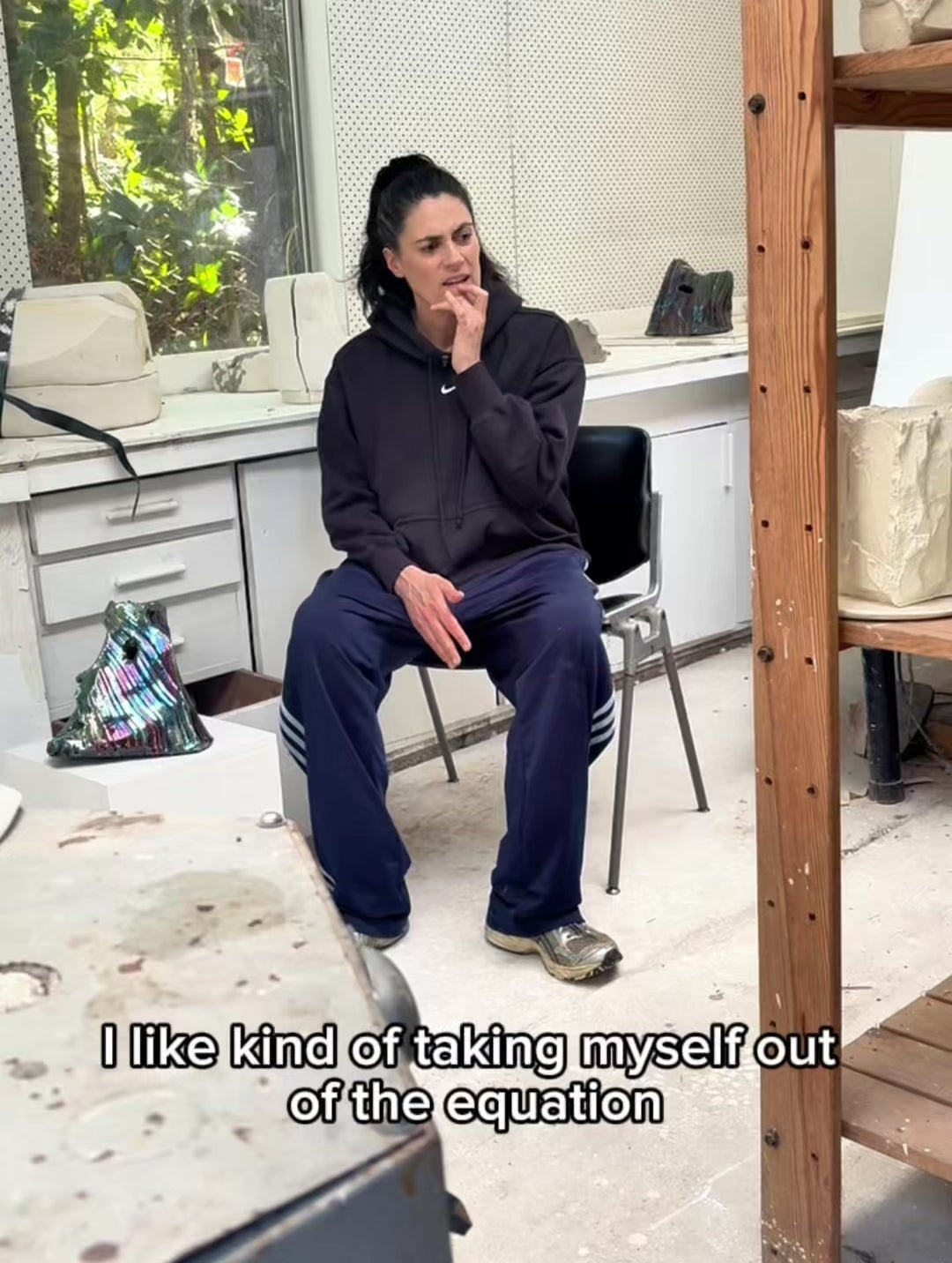 Load video: Liz Wycherley the founder of Post Objects in her studio describing how her sculptural candles idea came to her.