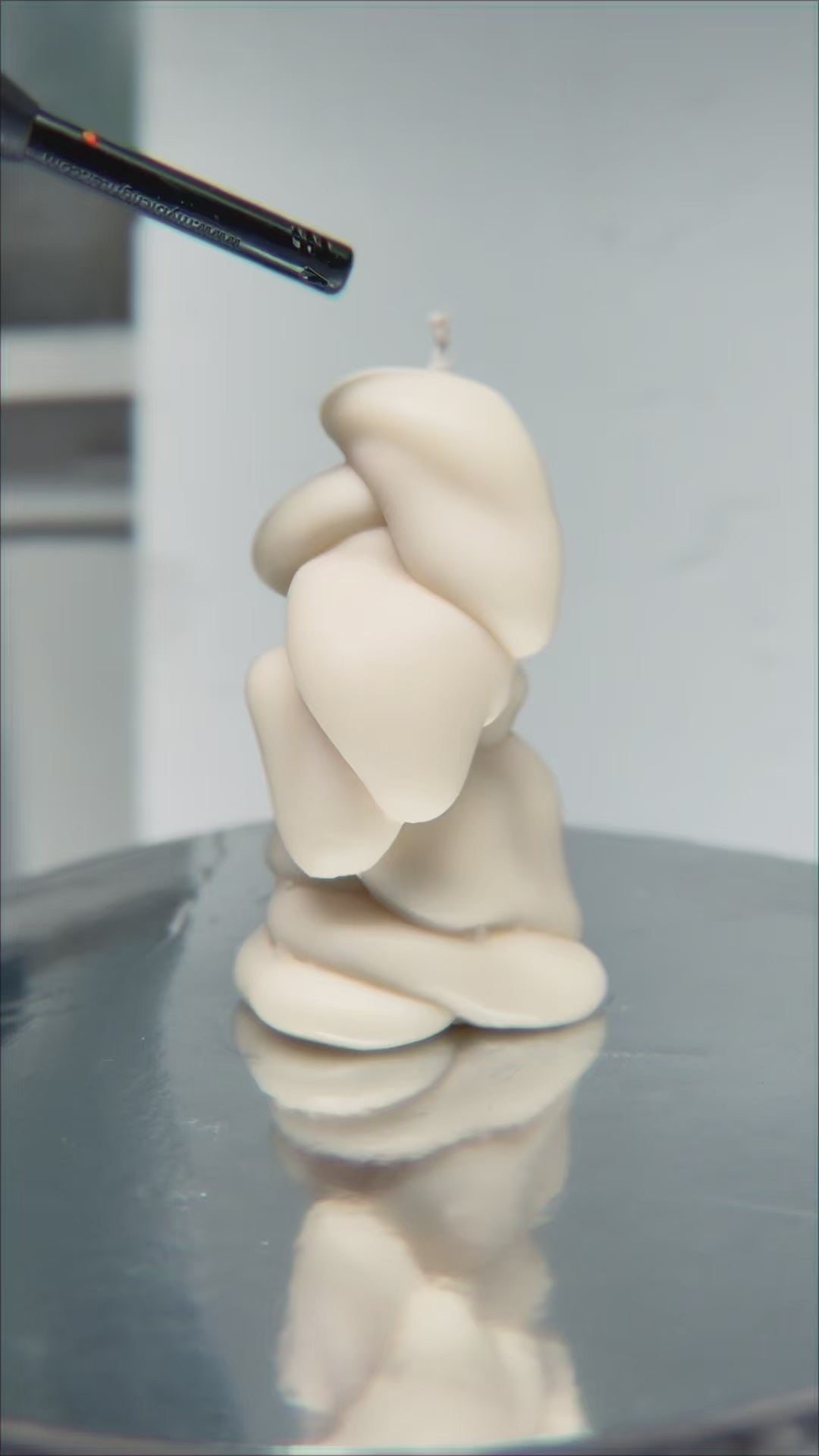 Load video: Liz Wycherley the founder of Post Objects in her studio describing how Post objects her sculptural candle company works